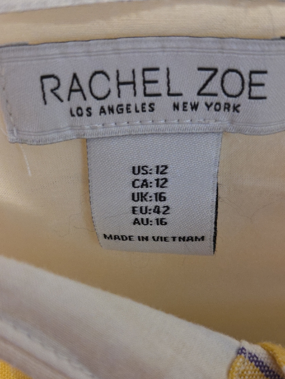 Rachel Zoe Yellow and White And Pruple Striped Dress - Picture 2 of 5